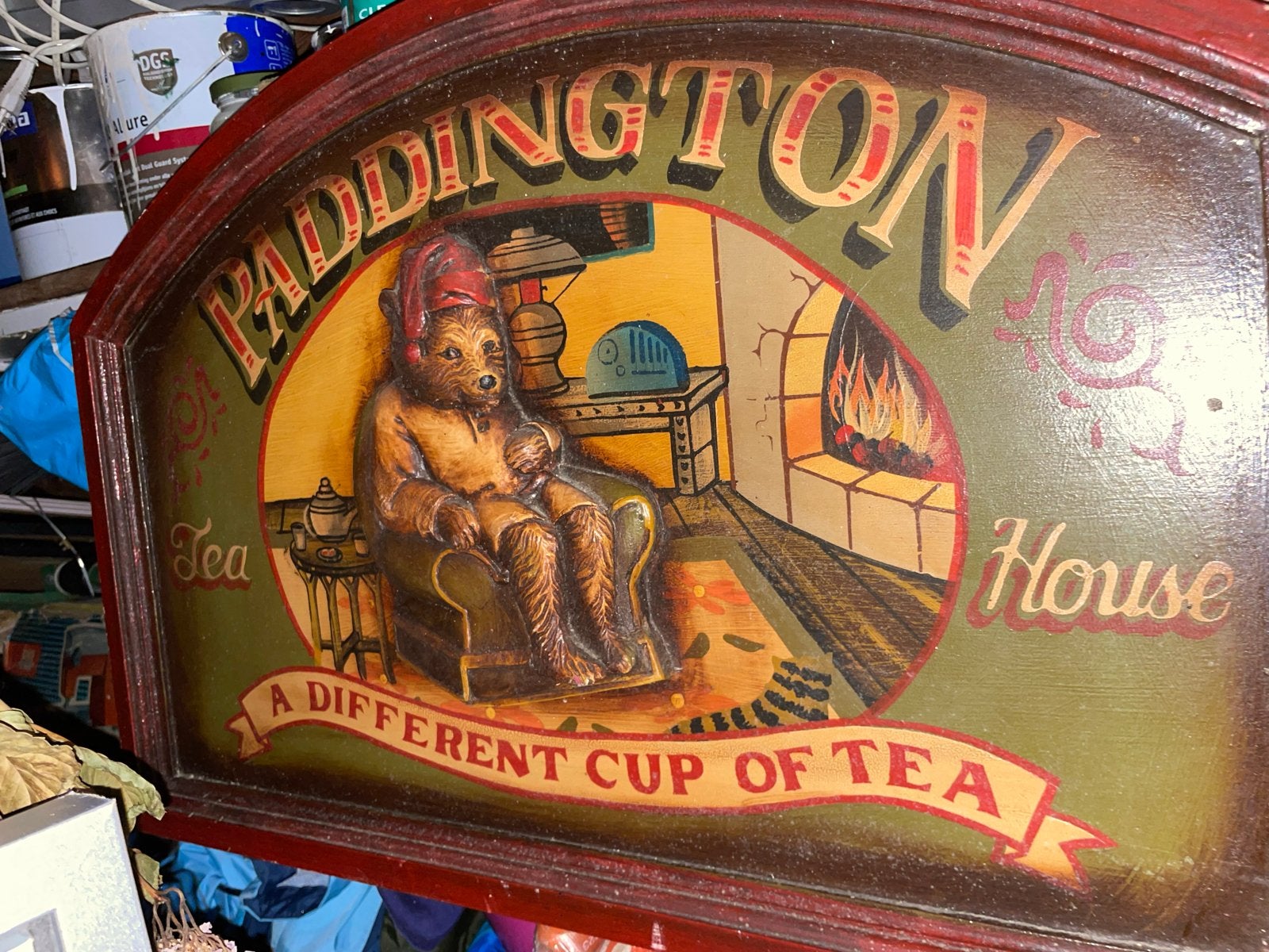 Uniek Paddington Tea House Houten Bord - Vintage Stijl, Ophalen of Verzenden