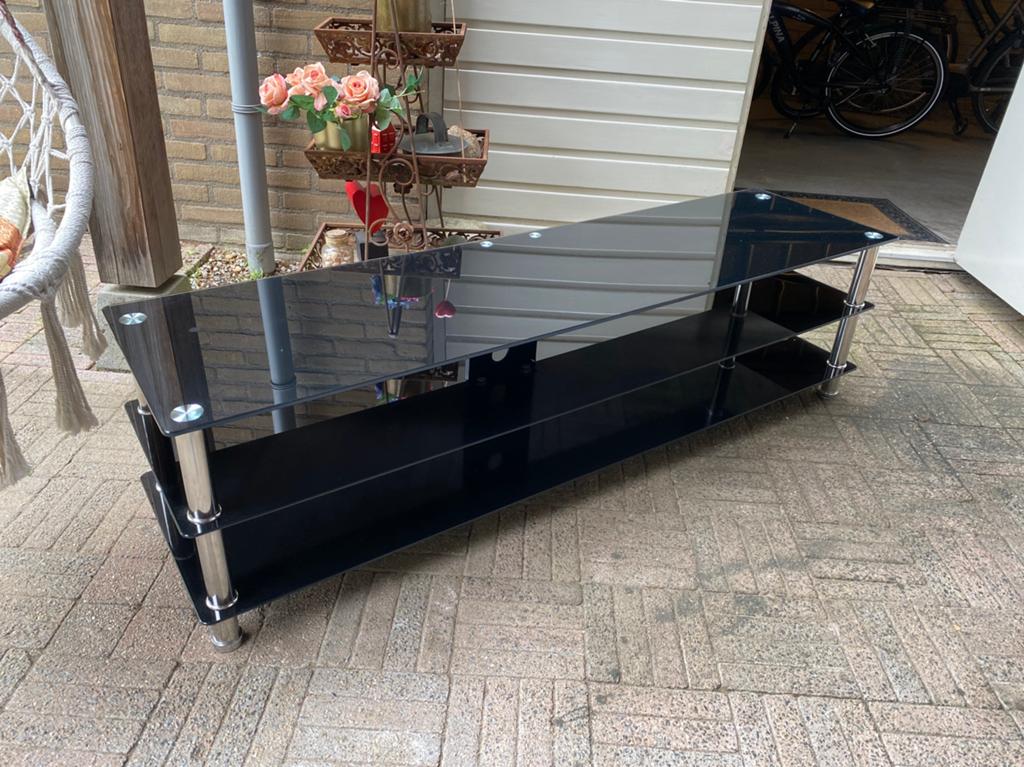 TV kast, 150 tot 200 cm, Ophalen of Verzenden, Glas, Art Deco