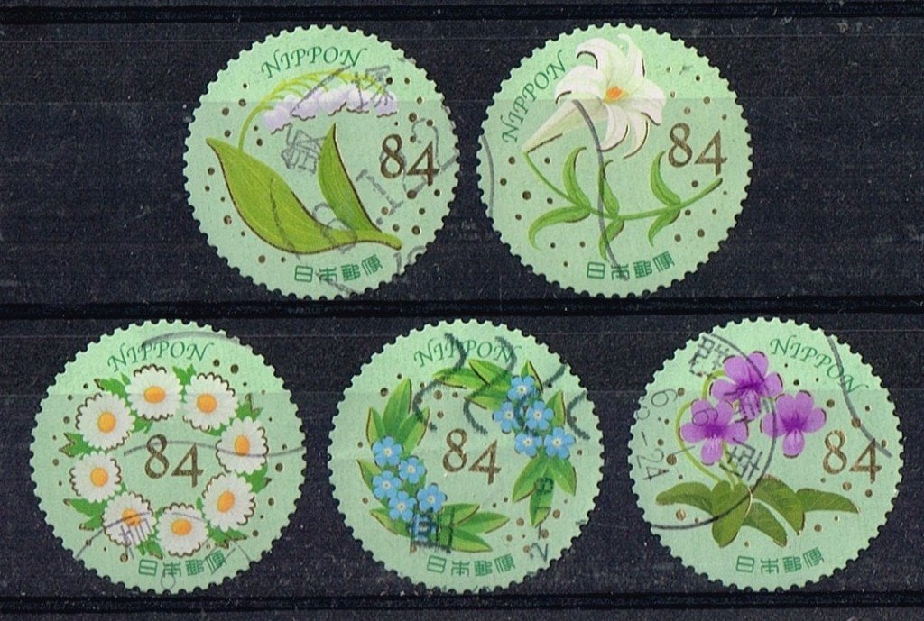 Postzegels uit Japan - K 5544 - Bloemen, Verzenden, Gestempeld, Oost-Azië