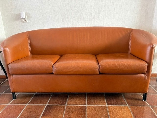 Wittmann Aura bank en 2 fauteuils, Ophalen, Zo goed als nieuw, Leer, Klassiek/modern