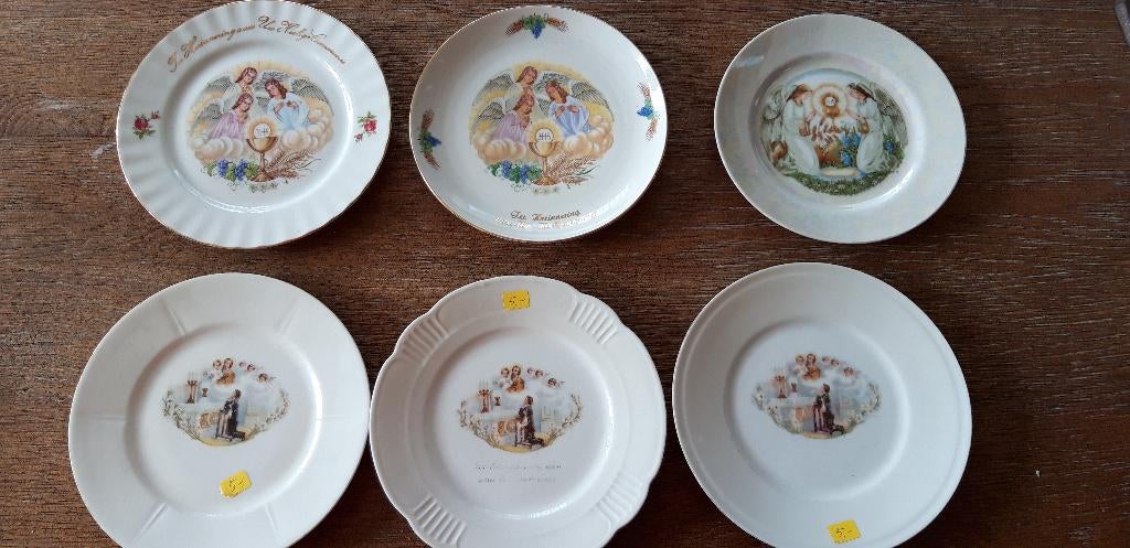 te koop mooie 1e Heilige Communie bordjes, Antiek en Kunst, Ophalen of Verzenden