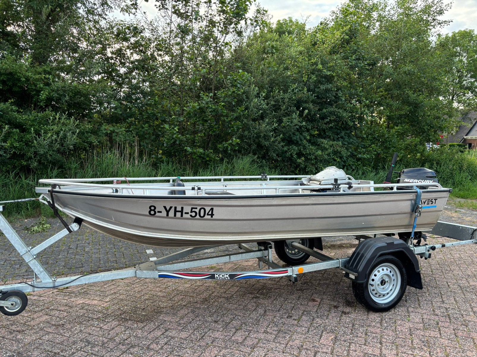 Aluminium vis / tour boot, Watersport en Boten, Vis- en Consoleboten, Zo goed als nieuw, Ophalen