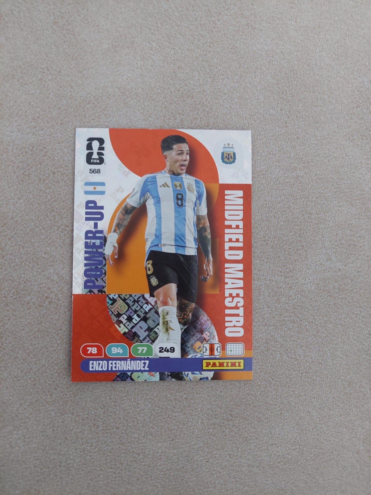 Panini FIFA 365 Power-Up Enzo Fernández Spelerskaart, Ophalen of Verzenden, Zo goed als nieuw, Buitenlandse clubs, Spelerskaart