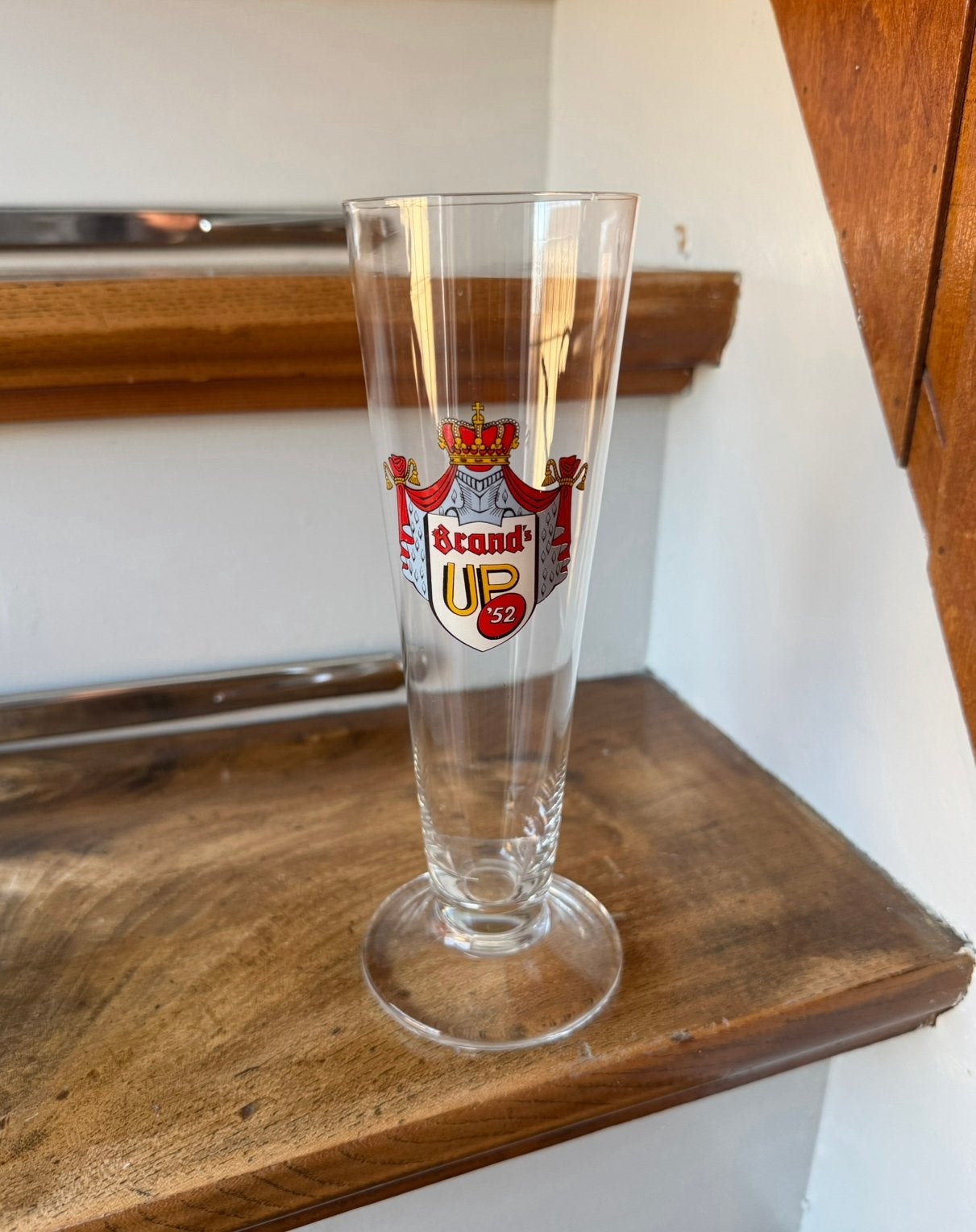 Brand's Up '52 bierglas, Ophalen of Verzenden, Zo goed als nieuw, Glas of Glazen, Brand
