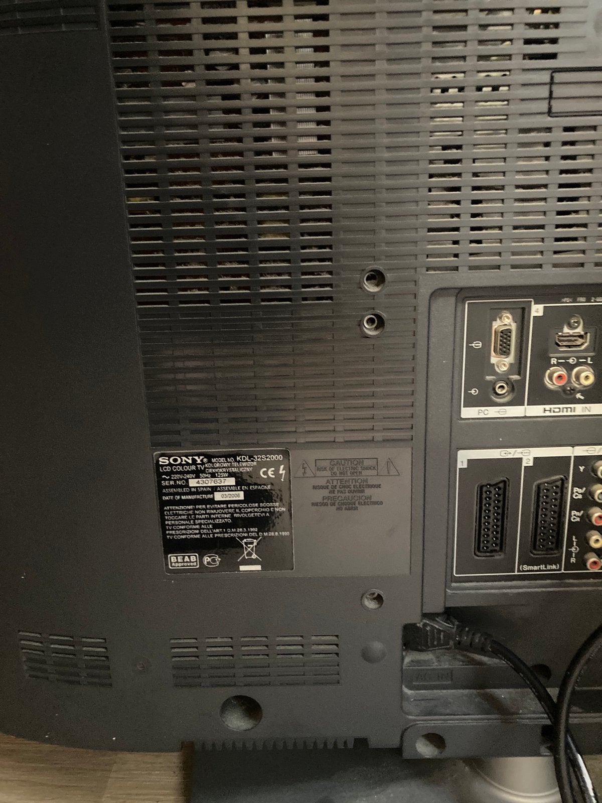 Gratis afhalen Sony TV, Audio, Tv en Foto, Ophalen, Gebruikt, 50 Hz, Sony