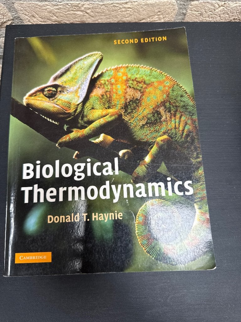 Biological Thermodynamics, Ophalen, Beta, Zo goed als nieuw, WO