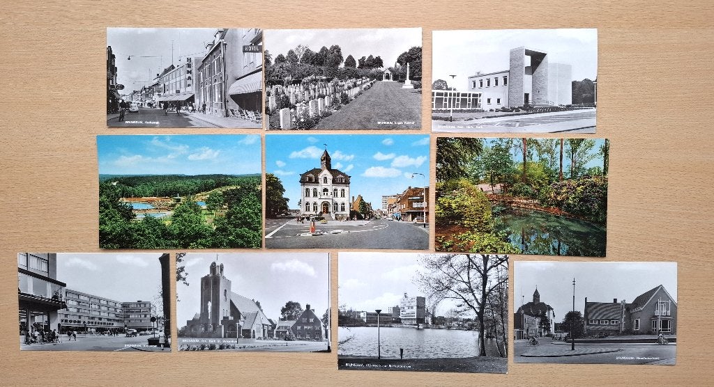 10 Ansichtkaarten uit Brunssum - 1970-1975, Verzamelen, Ophalen of Verzenden, 1960 tot 1980, Ongelopen, Limburg