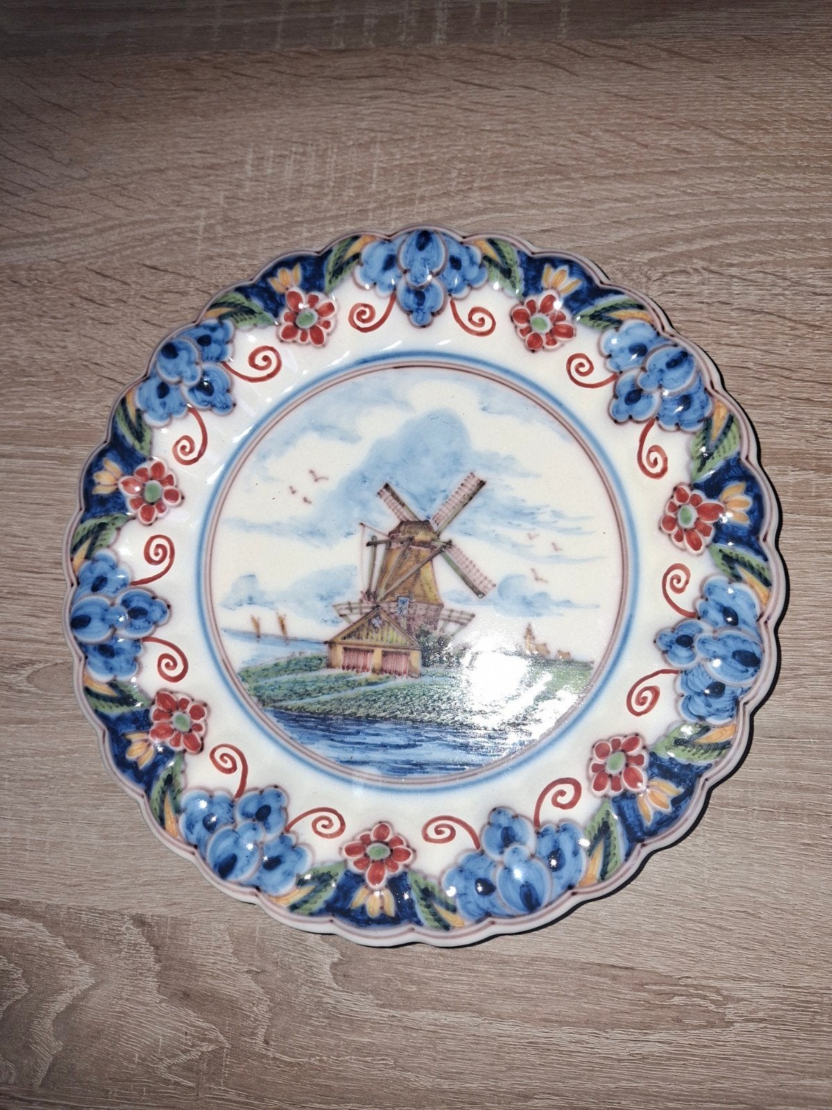 Decoratief bord met Hollandse molen, Ophalen of Verzenden