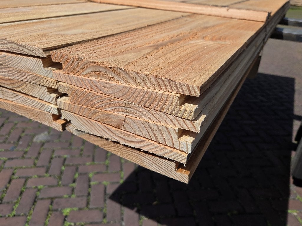 30 planken Douglas Zweeds rabat 3.30 meter lang – nr: TP163, Ophalen, Nieuw, 250 cm of meer, Planken