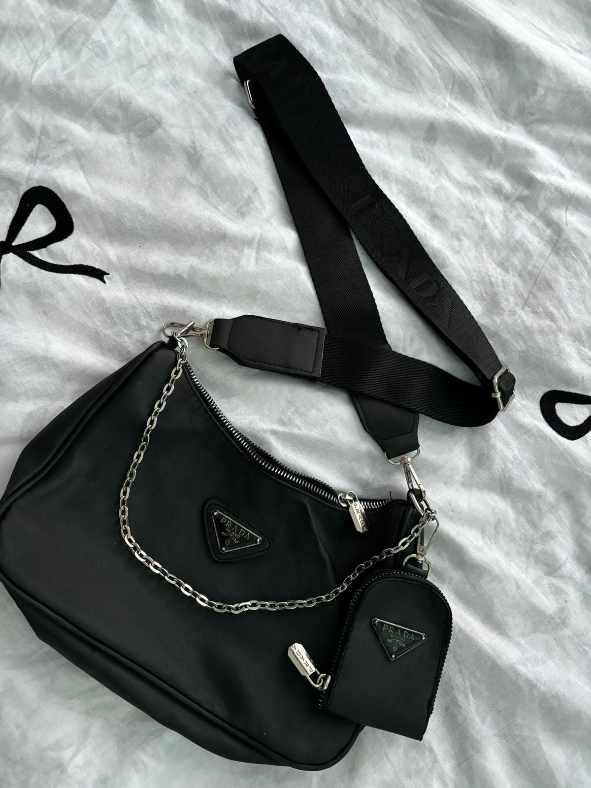 Prada dames tas, Sieraden, Tassen en Uiterlijk, Tassen | Schoudertassen, Ophalen, Nieuw, Zwart, Overige merken