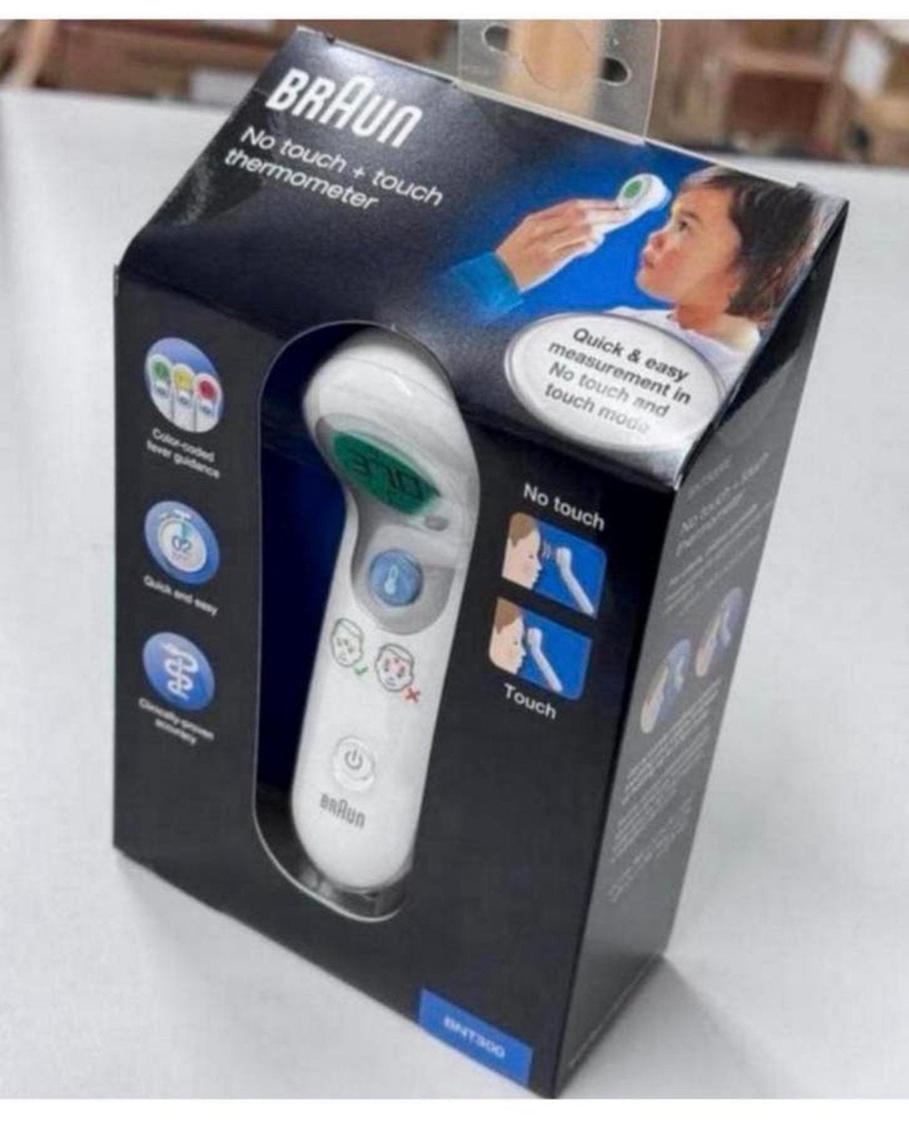 NIEUW BrAun no touch + touch - thermometer voorhoofd thermo, Diversen, Nieuw, Ophalen of Verzenden, H, H