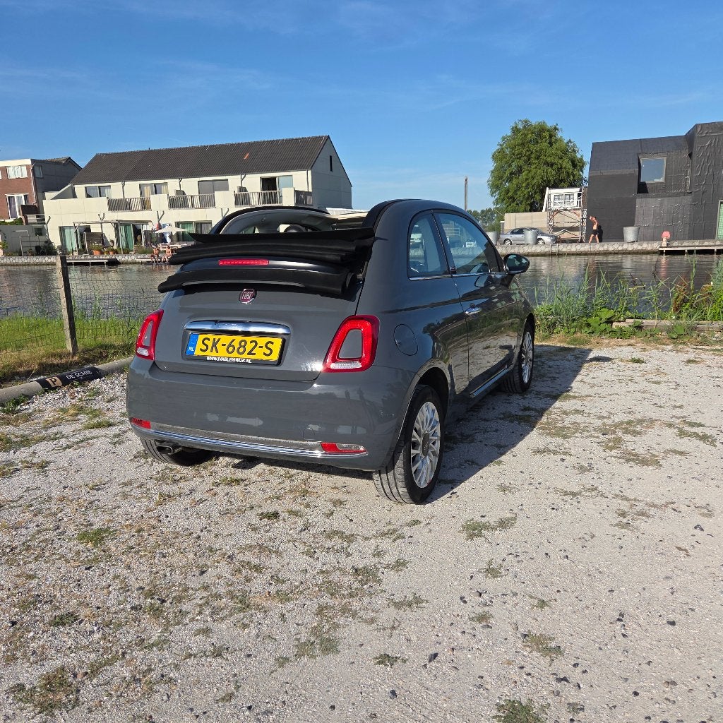 Fiat 500C 0.9 80pk Turbo Twinair 2018 Grijs, Cabriolet, Origineel Nederlands, Start-stop-systeem, Handgeschakeld