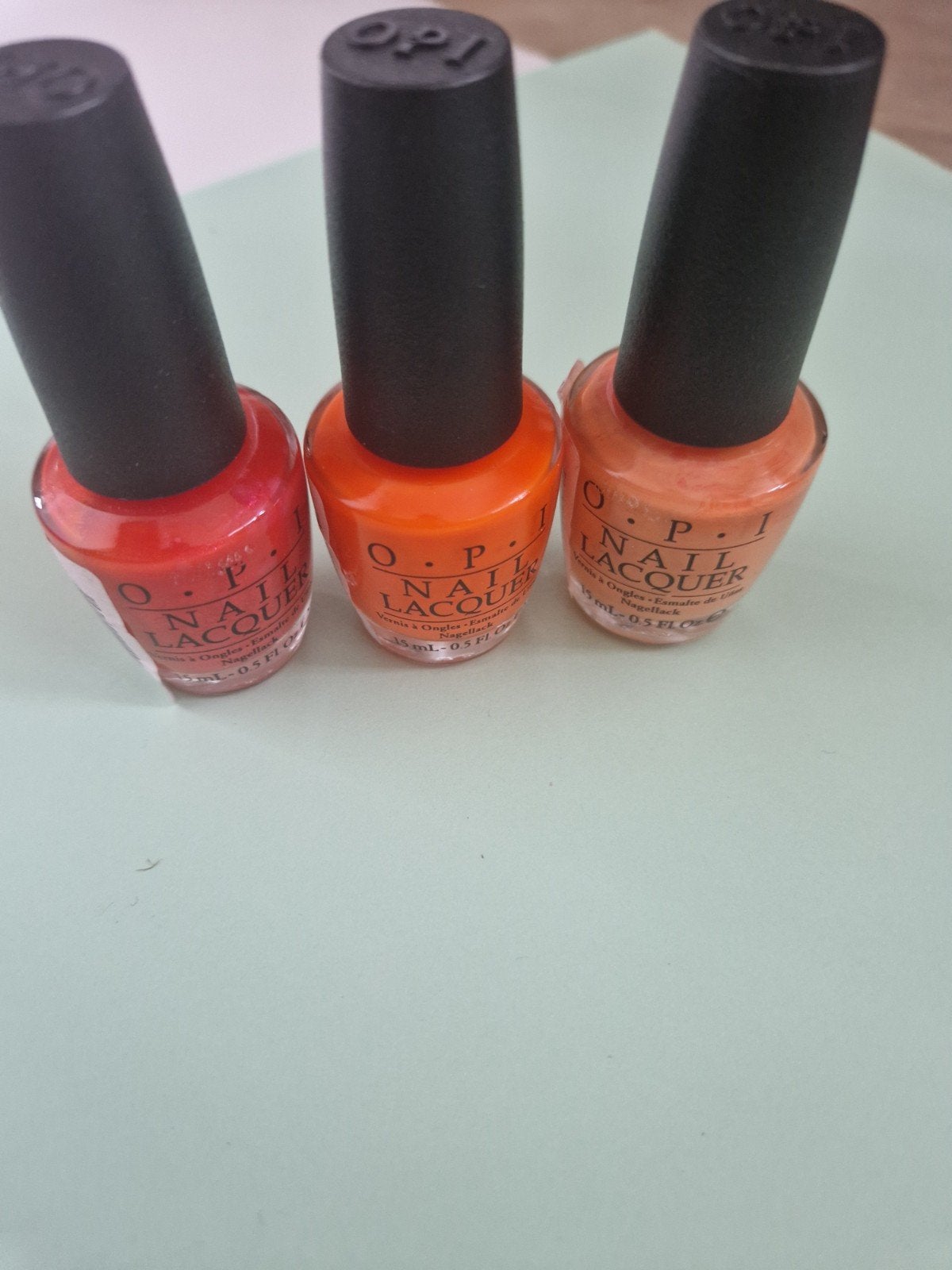 OPI Nagellak Set: Oranje, Lichtoranje en Rood, Gebruikt, Oranje, Ophalen of Verzenden, Handen en Nagels