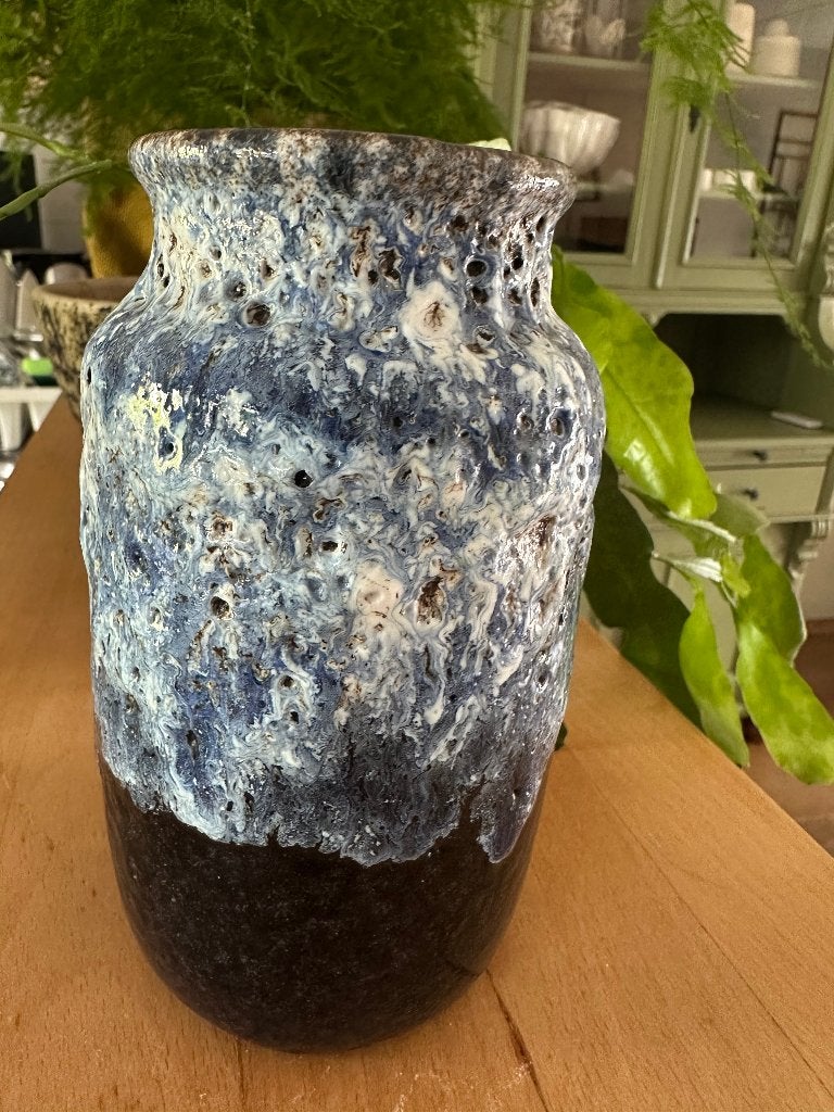 West Germany fat lava blauw, Ophalen of Verzenden