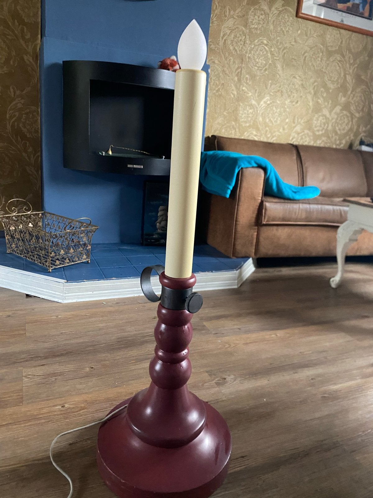 Vintage ikea staande kaarslamp - sfeervolle verlichting, Ophalen, Kunststof, Gebruikt, 100 tot 150 cm