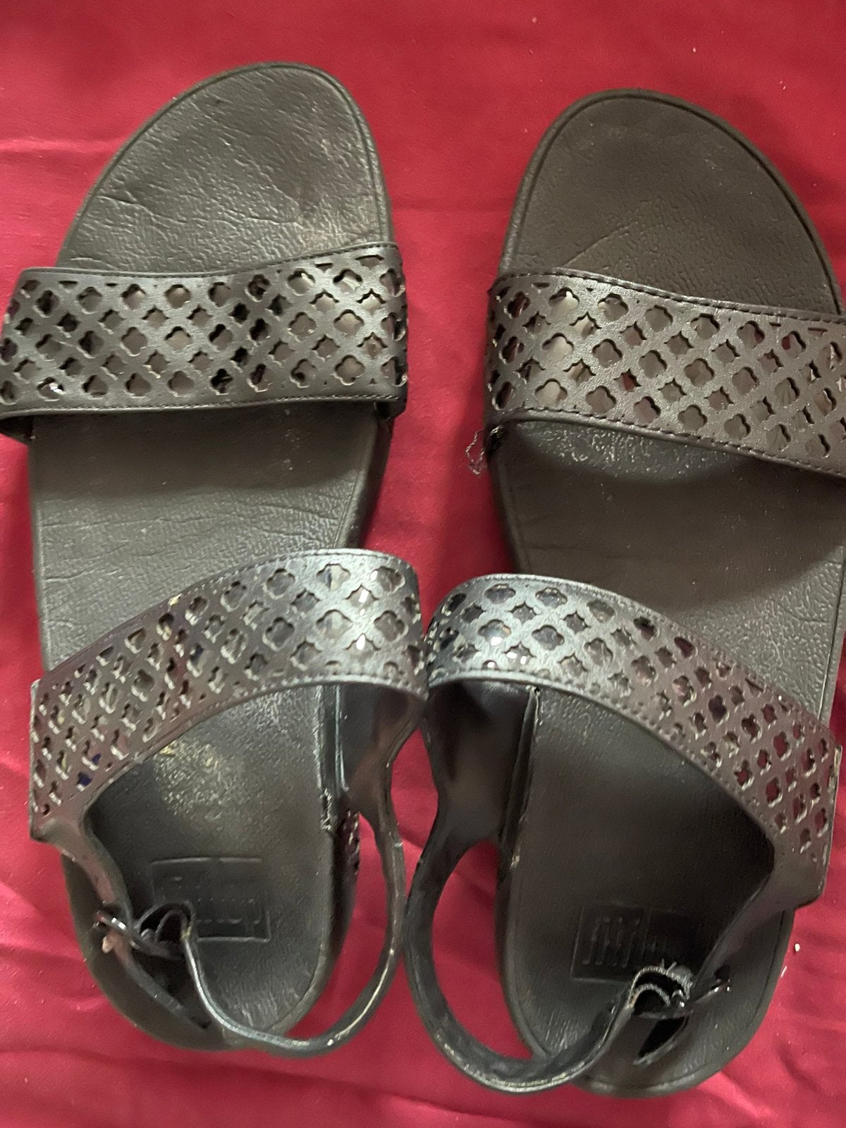 Fitflop prachtuge zwarte sandalen maat 39, Verzenden, Zwart, Sandalen of Muiltjes, Zo goed als nieuw
