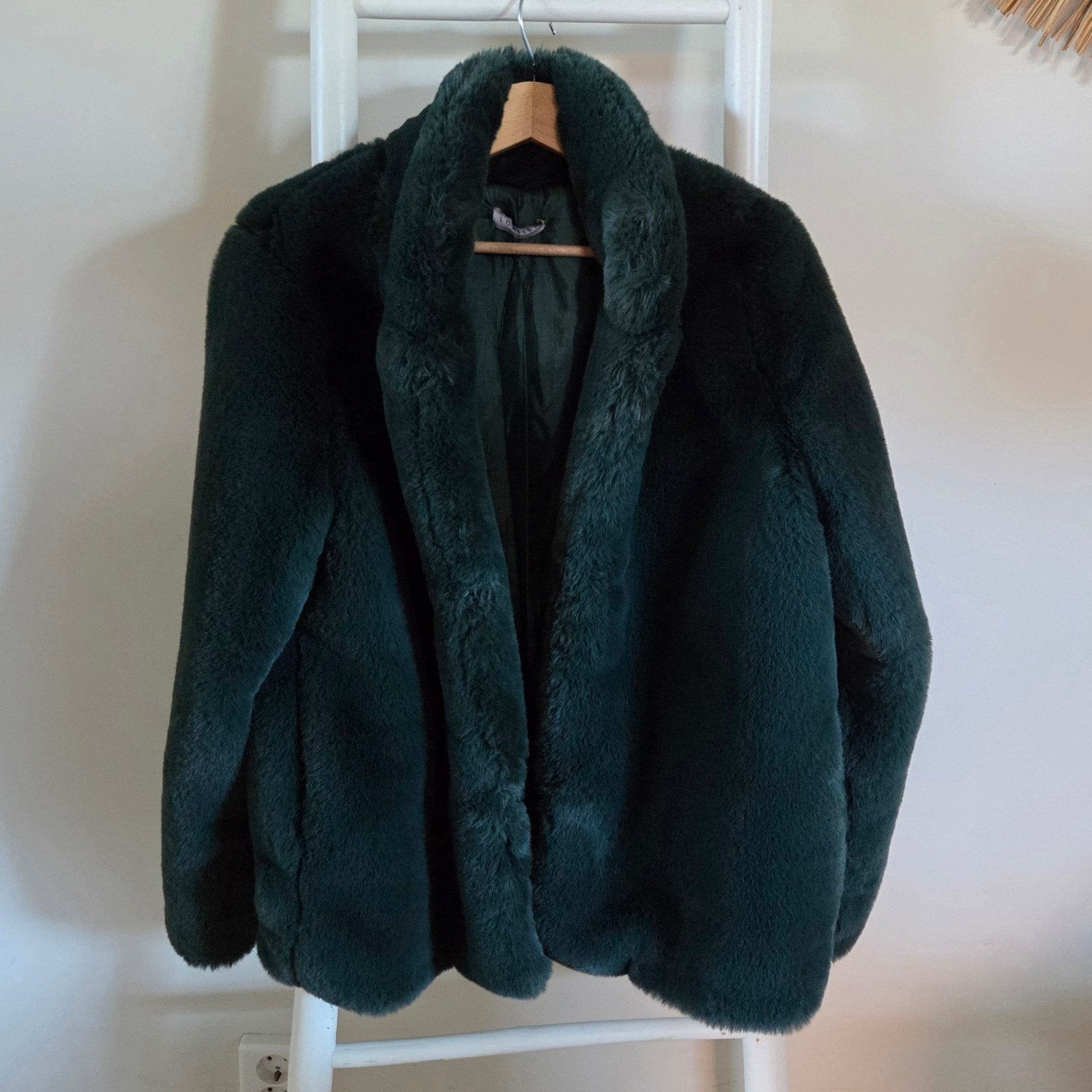 Loavies Faux Fur Jas Donkergroen Maat S 36, Ophalen of Verzenden, Maat 36 (S), Groen, Loavies