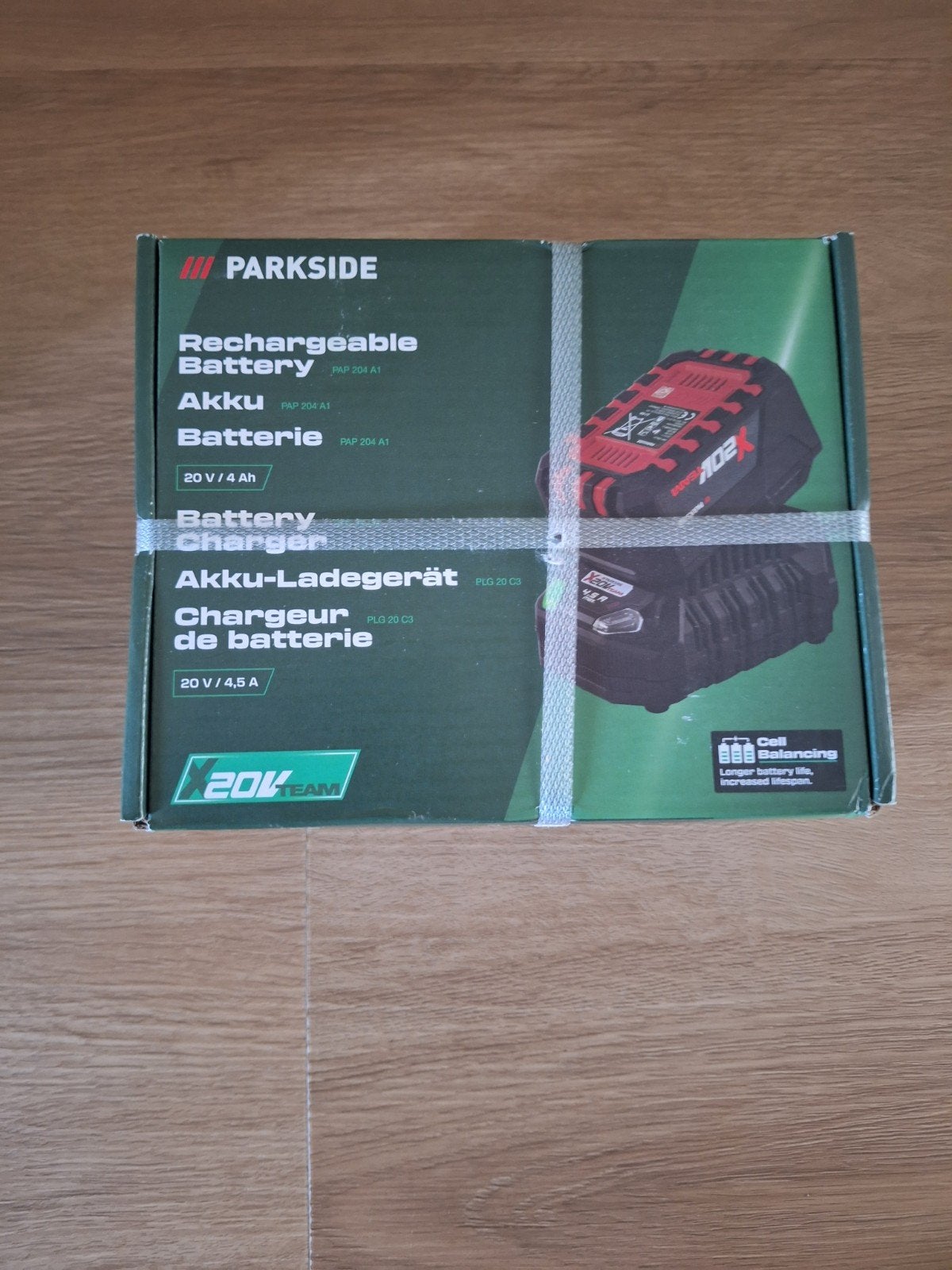 Parkside Accu en Oplader 20V/4Ah - Nieuw in doos, Ophalen of Verzenden, Nieuw, Minder dan 400 watt, Overige typen