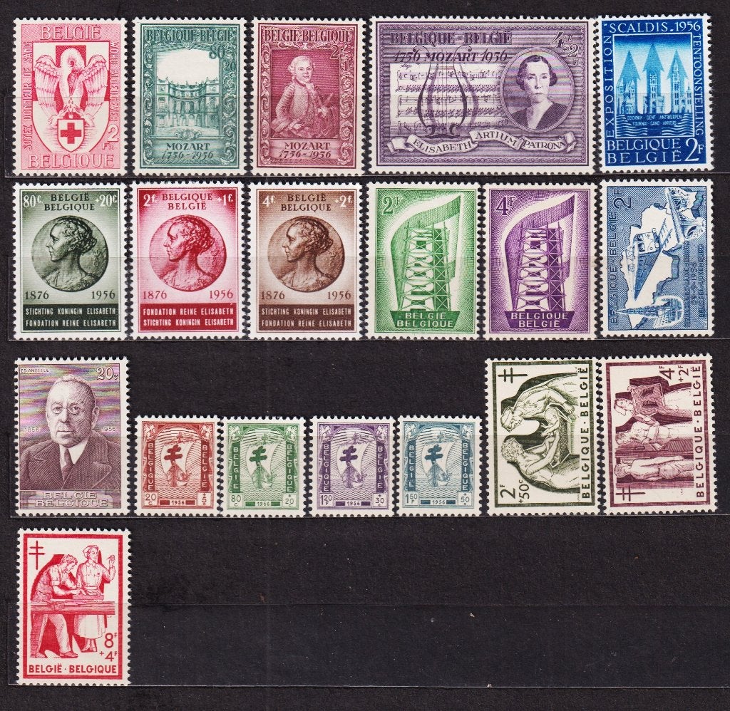 België 1956 **, Ophalen, Postfris, Postfris