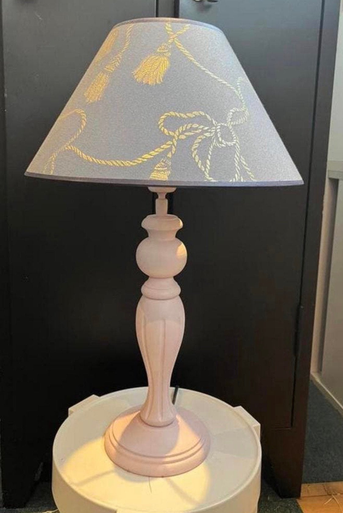 Vintage pastelkleurige lampenvoet NIEUW, Roze, Ophalen of Verzenden, Zo goed als nieuw, Vintage
