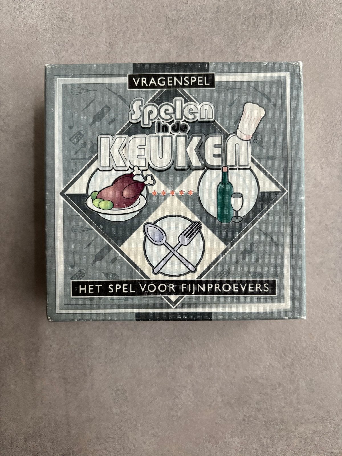 Vragenspel Spelen in de Keuken - Het spel voor fijnproevers, Drie of vier spelers, Ophalen of Verzenden, Gebruikt, Identity Games