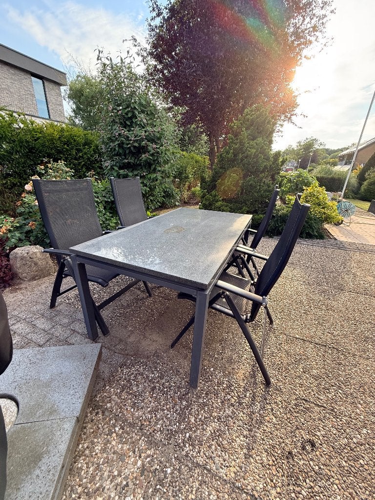tuinset, Tuin en Terras, Ophalen, 4 zitplaatsen, Gebruikt, Aluminium