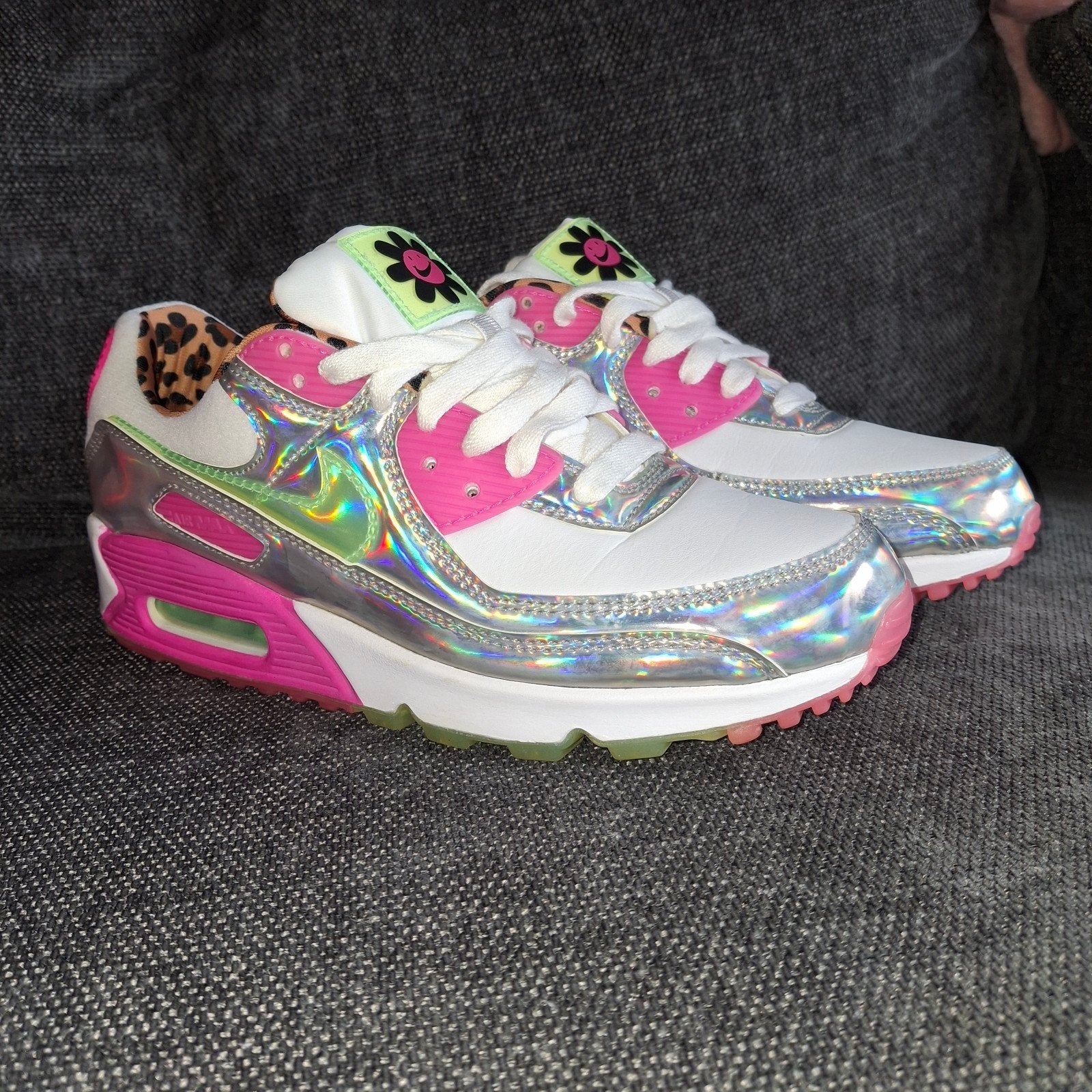 Nike Air Max 90 Roze Holografisch Maat 39, Nike, Ophalen of Verzenden, Roze, Sneakers of Gympen