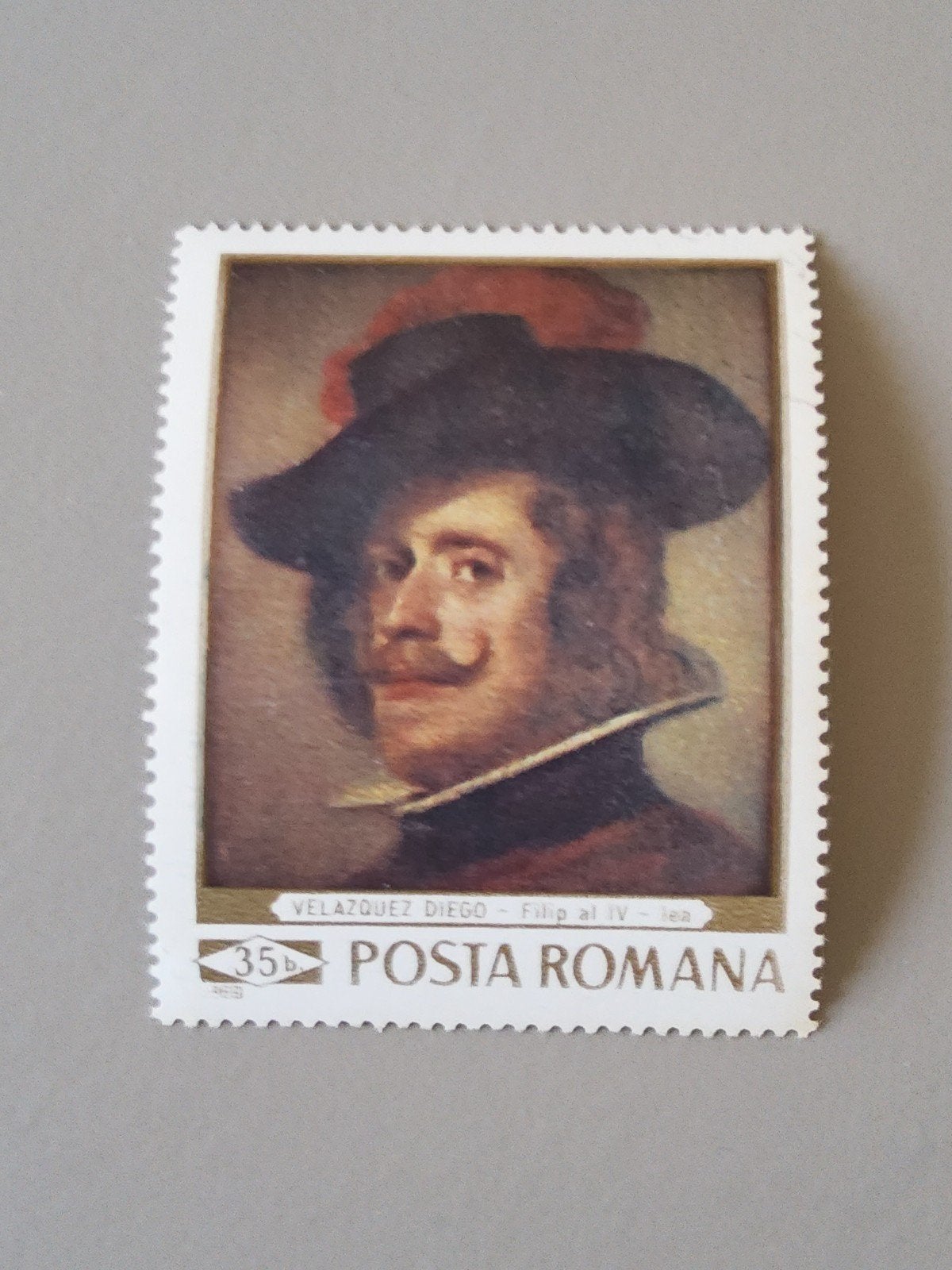 Postzegel Velazquez Diego - Filip IV - Posta Romana, Postzegels en Munten, Verzenden, Overige landen, Gestempeld