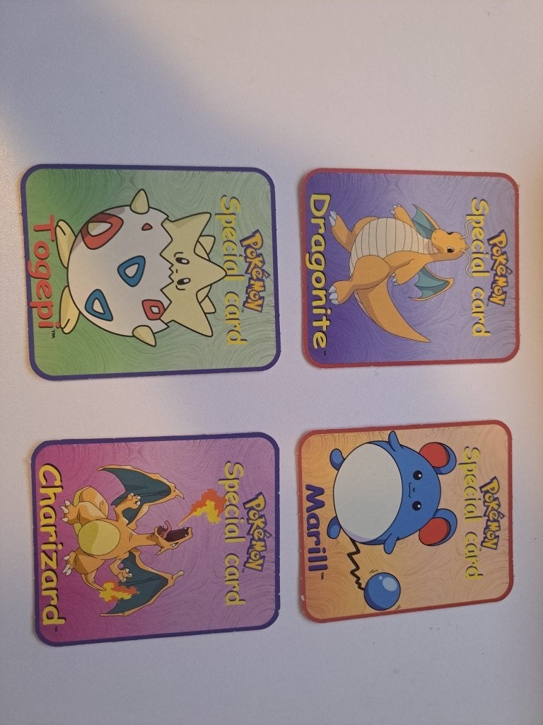 Pokemon Special Cards Dragonite Charizard Marill Togepi, Ophalen of Verzenden, Zo goed als nieuw, Overige typen
