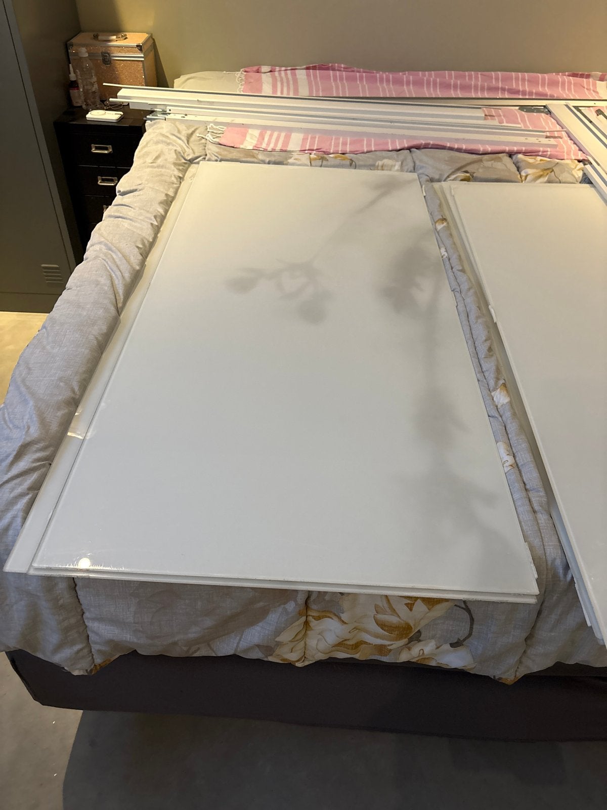 IKEA glazen deuren met bloemen schaduw pax 236 hoog, Gebruikt, 200 cm of meer, Glas, Minder dan 25 cm