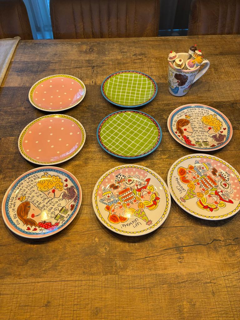 Blond Amsterdam Servies: Bordjes en Mok, Huis en Inrichting, Keuken | Servies, Blond Amsterdam, Ophalen of Verzenden, Zo goed als nieuw