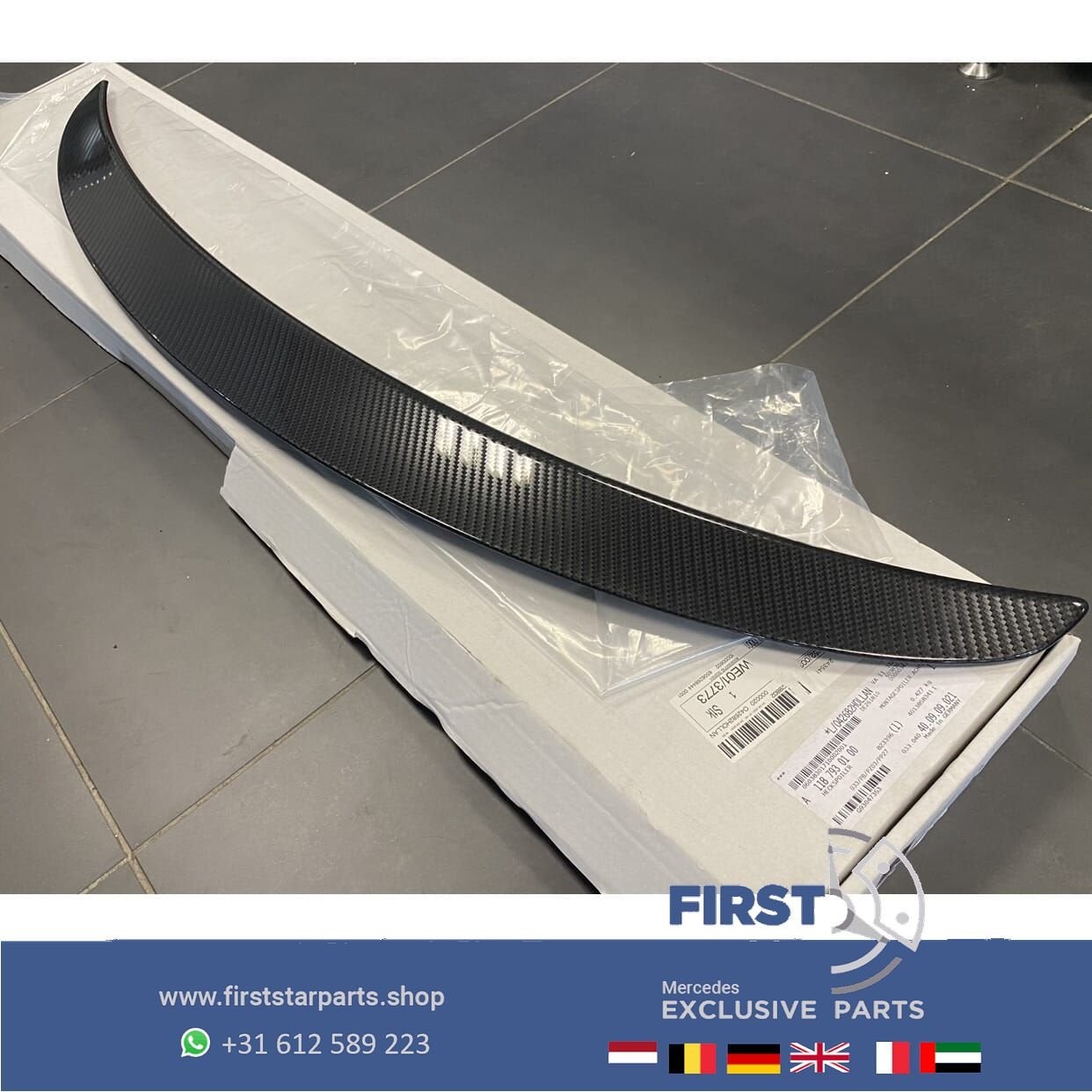 C118 CLA 2021 originele CARBON KOFFERBAK SPOILER Mercedes CL, Gebruikt, Ophalen of Verzenden, Achter, -