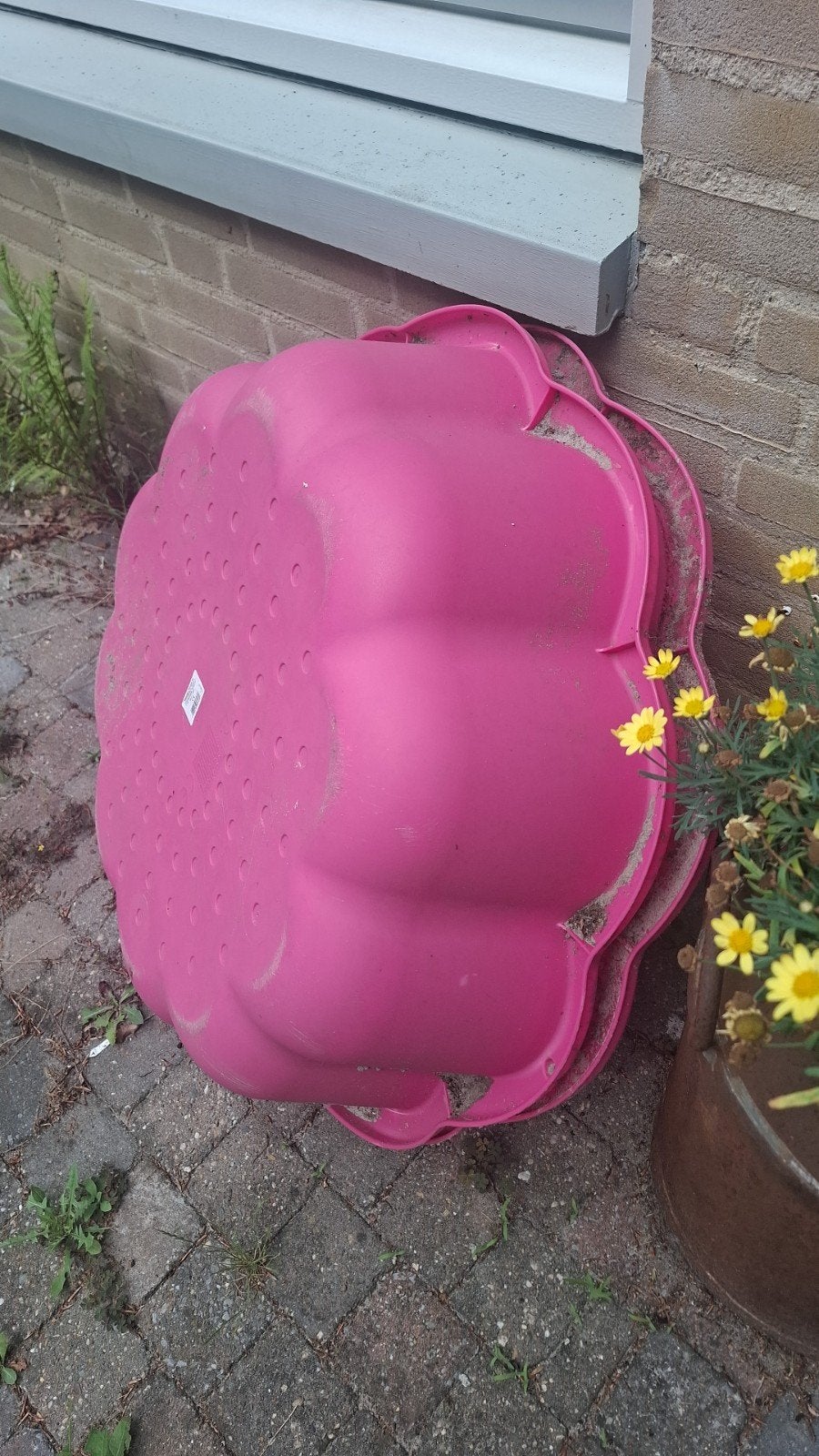 Zandbak schelp/bloem 2-delig roze, Kinderen en Baby's, Speelgoed | Buiten | Zandbakken, Ophalen, Zo goed als nieuw