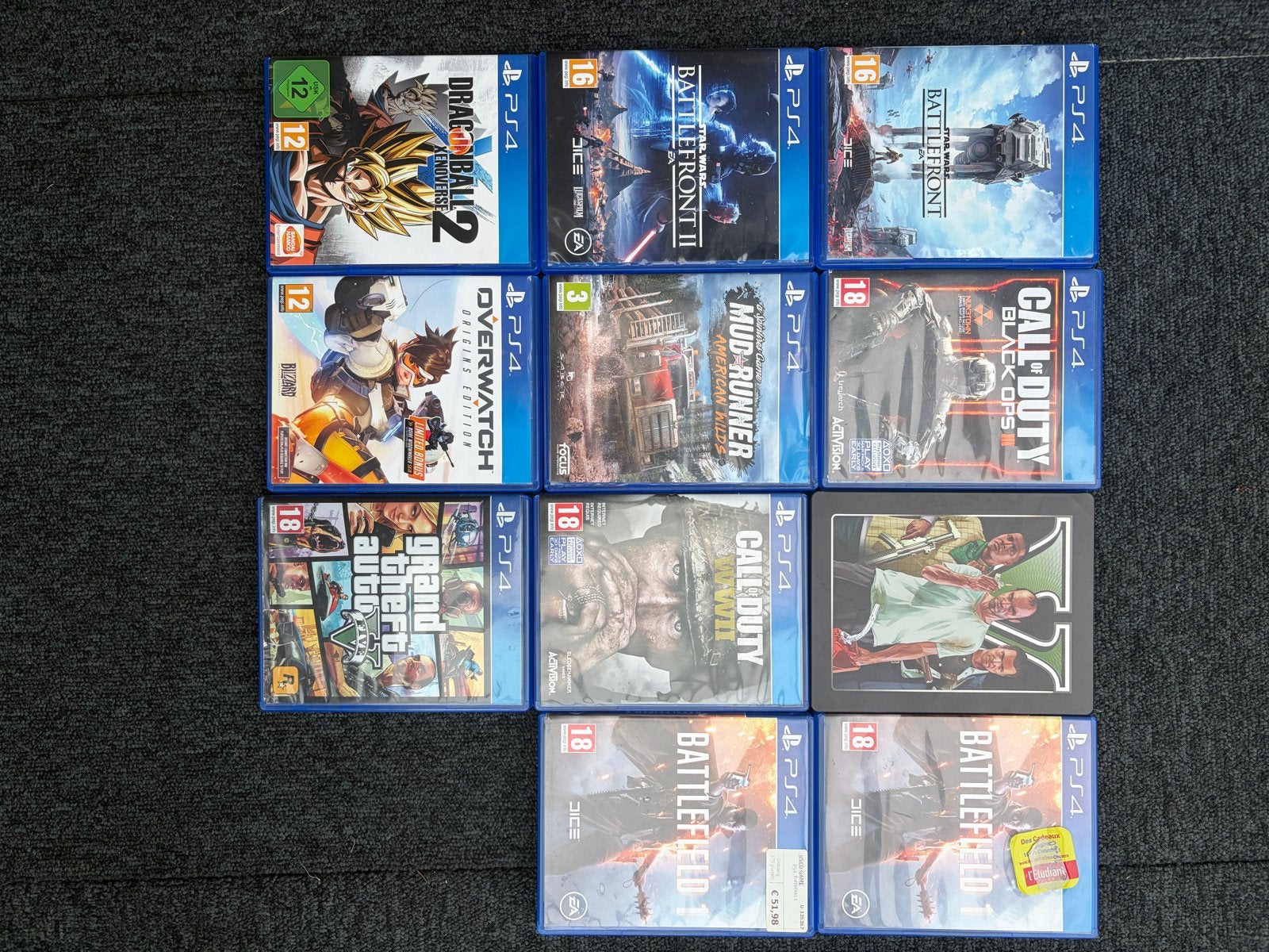 PS4 Games Collectie: Dragon Ball, Overwatch, GTA V, Battlefi, Spelcomputers en Games, Games | Sony PlayStation 4, Avontuur en Actie