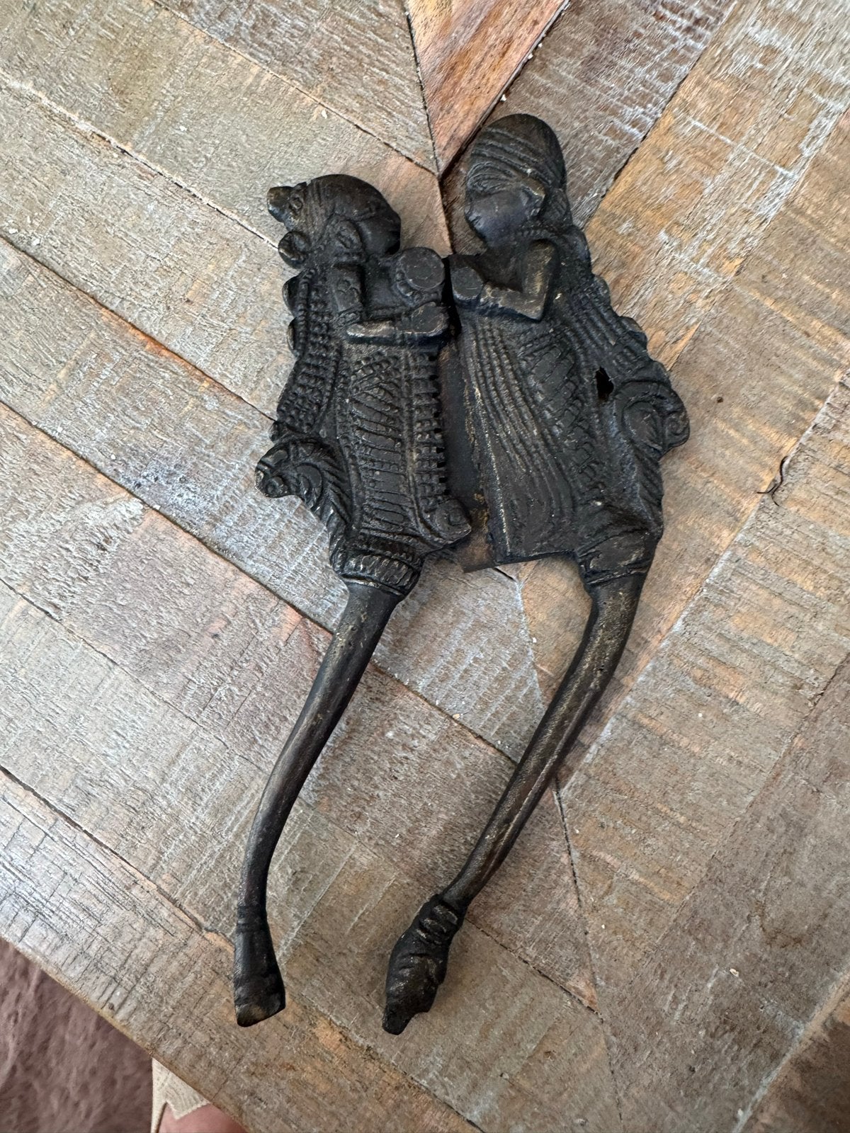 Antieke Indiase Betonnootschaar - Decoratief en Uniek, Ophalen of Verzenden