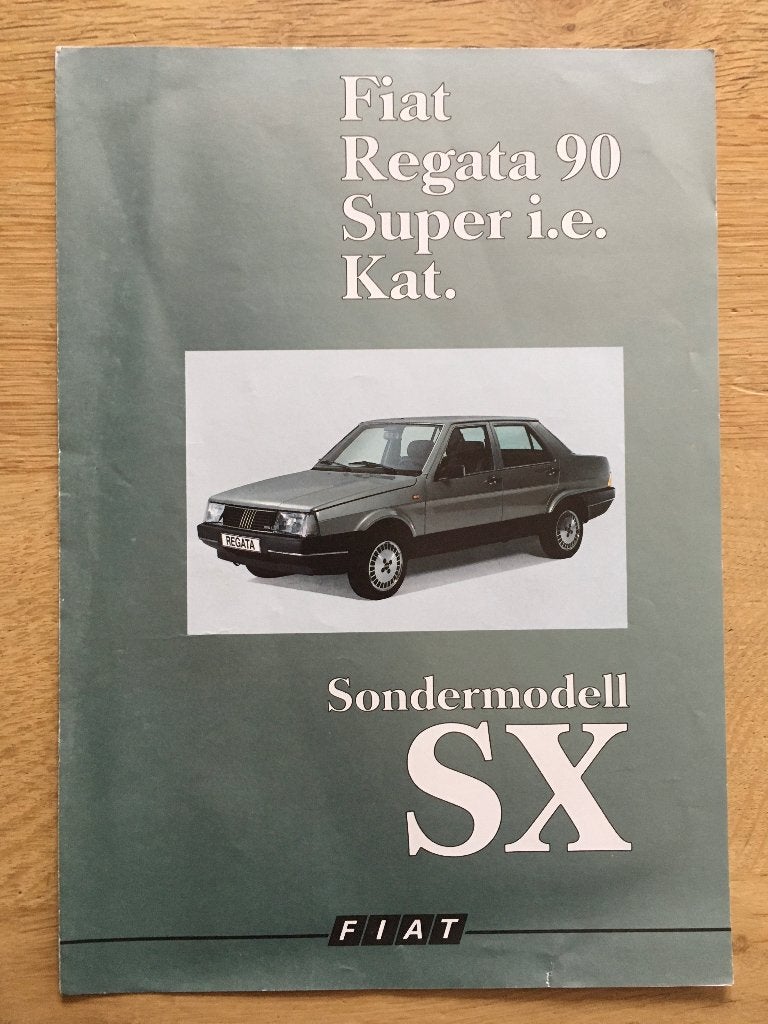Autofolder/Brochure Fiat Regata SX 1987, Ophalen of Verzenden, Nieuw, Overige merken