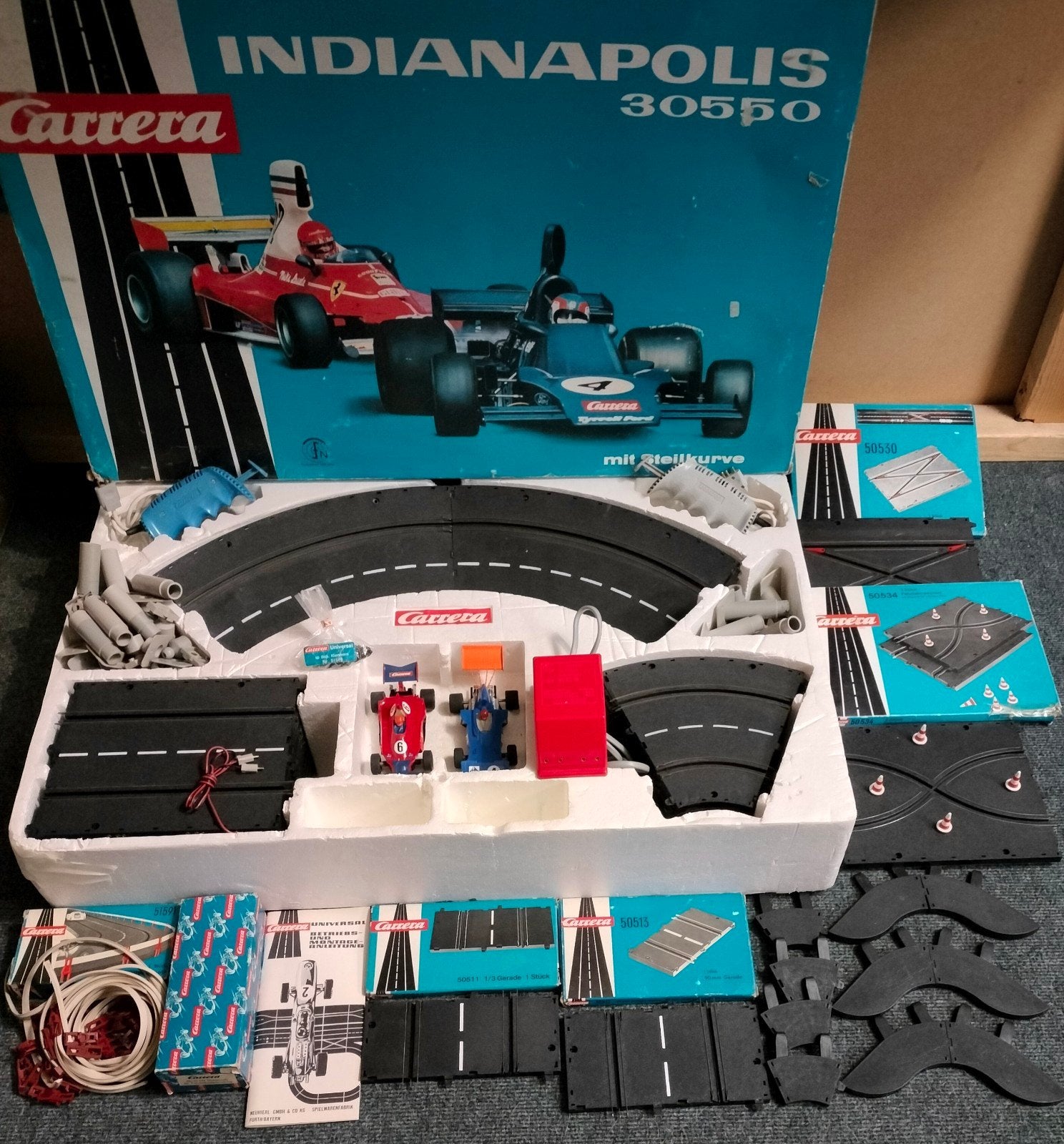 Carrera Universal complete racebaan set met veel accessoires, Ophalen of Verzenden, Elektrisch, Carrera