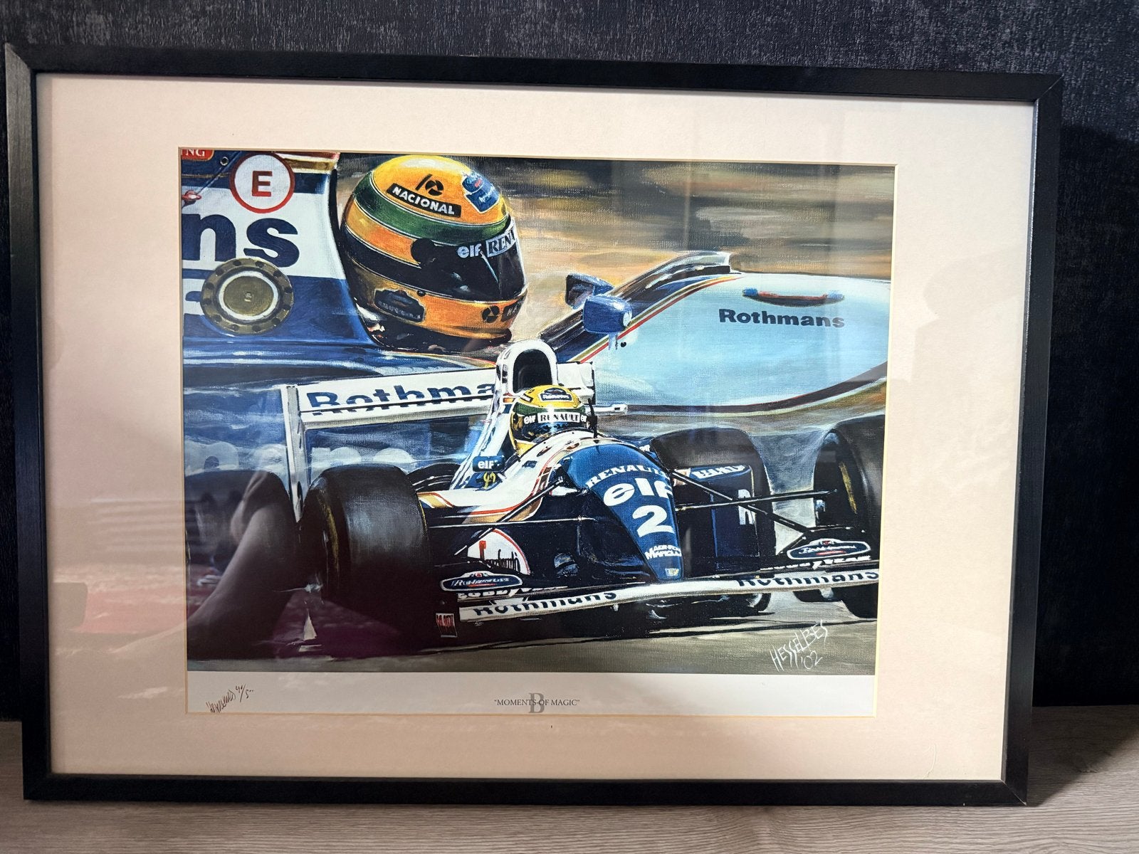 Ayrton Senna Formule 1 print - Gesigneerd en Genummerd, Gelimiteerde oplage, Ophalen, Sport, Offsetdruk