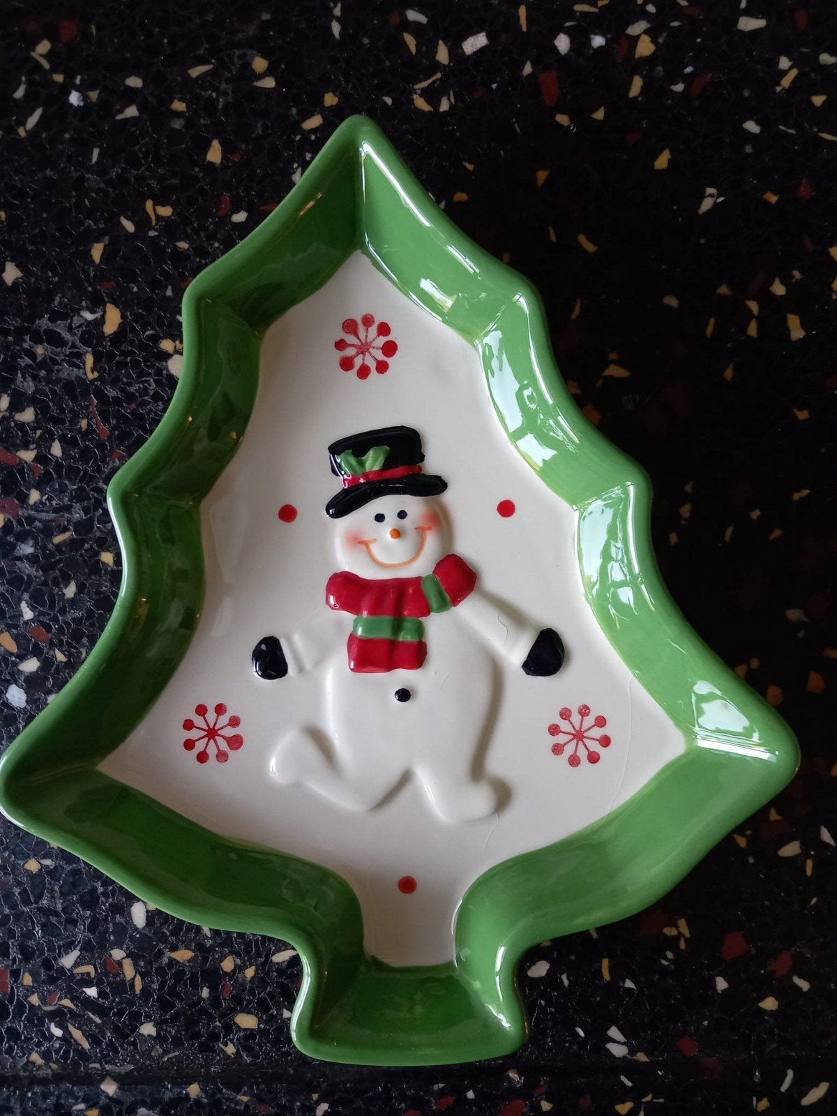 Kerst serveer schaal in de vorm van kerstboom, Ophalen