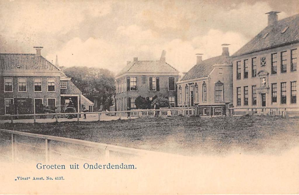 Onderdendam Groningen Vivat 4137 Groeten uit Onderdendam, Ophalen of Verzenden, Voor 1920, Ongelopen, Groningen