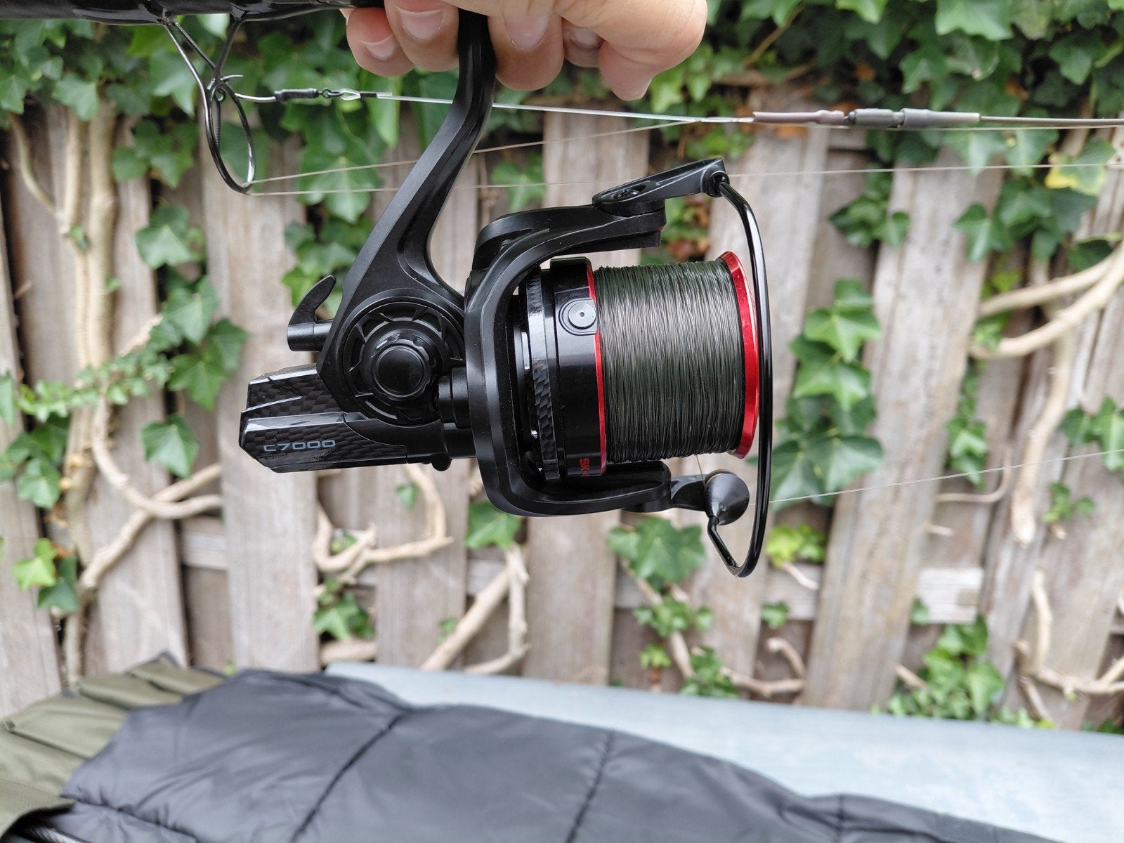 3 x Sonik SK47 carbon 7000 molen  + Korda touchdown lijn, Ophalen, Zo goed als nieuw, Molen