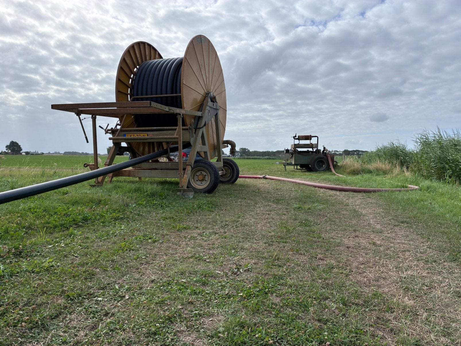 Beregeningshaspel en stationare pomp, Ophalen, Beregening en Drainage