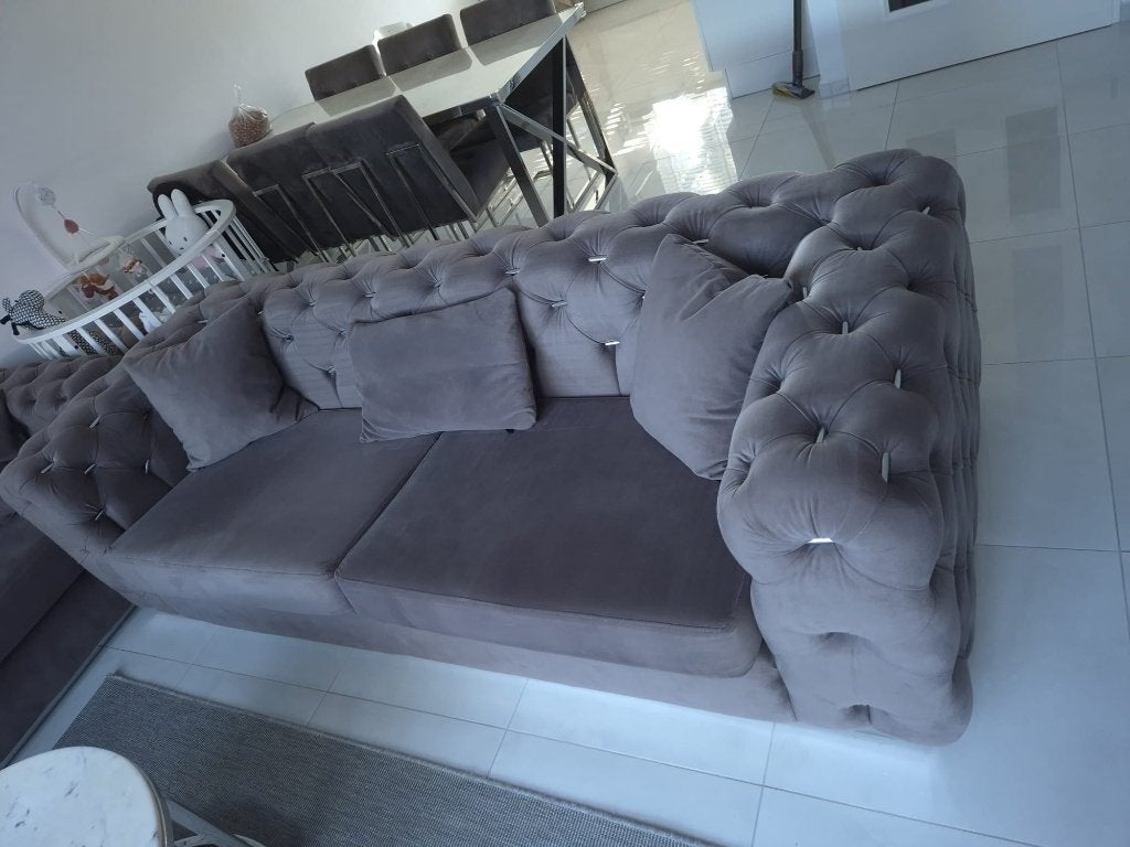 Prachtige Zebrano bankstellen, Ophalen, 250 tot 300 cm, Gebruikt, Luxe en fluwelen bankstellen