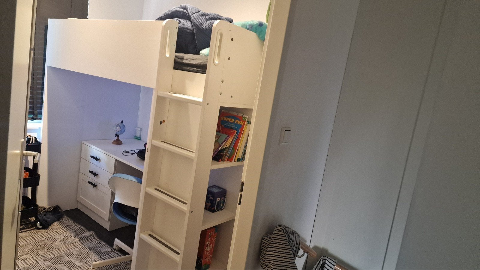 IKEA SMÅSTAD Hoogslaper met bureau en opbergruimte, Ophalen of Verzenden