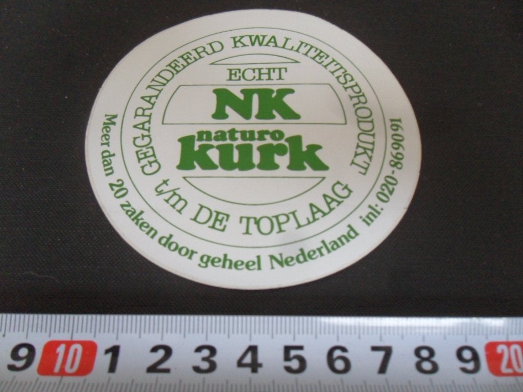 sticker echt NK NATURO KURK gegarandeerd kwaliteitsprodukt, Ophalen of Verzenden, Zo goed als nieuw