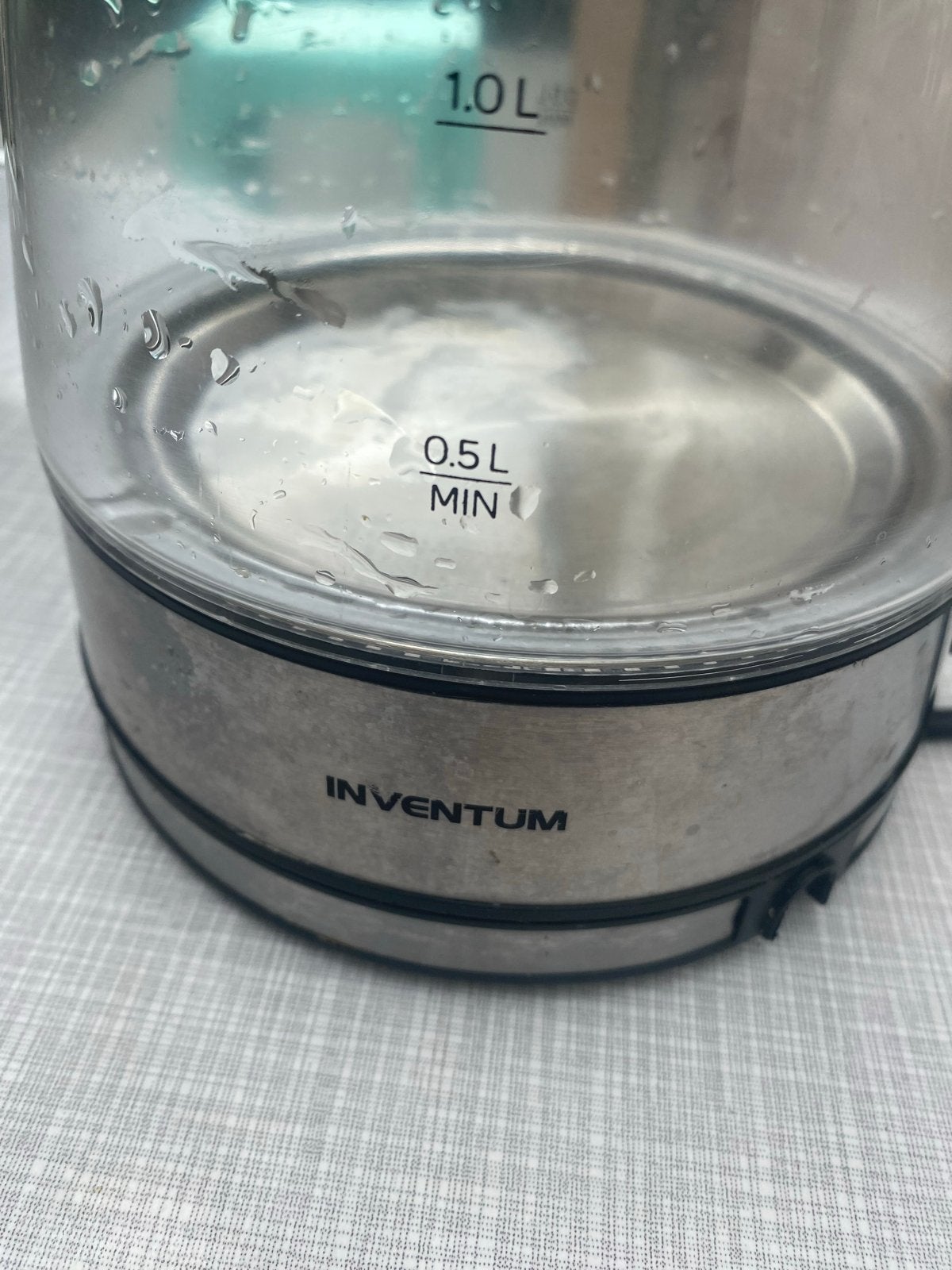 Inventum Waterkoker - Glas - 1 ,7 liter, Witgoed en Apparatuur, Waterkokers, Minder dan 1 liter, Ophalen of Verzenden, Gebruikt