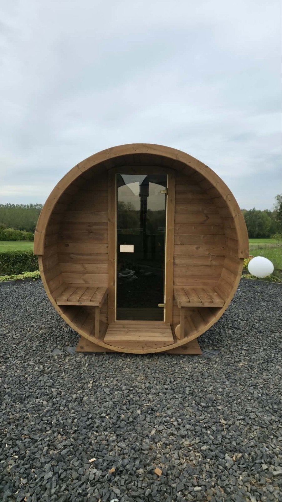 3M Barrel Sauna - Gratis Levering en Plaatsing, Ophalen of Verzenden, Nieuw, Fins of Traditioneel, Complete sauna