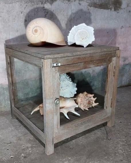 oude antieke winkelvitrine vitrine tafelvitrine sober India, Ophalen of Verzenden