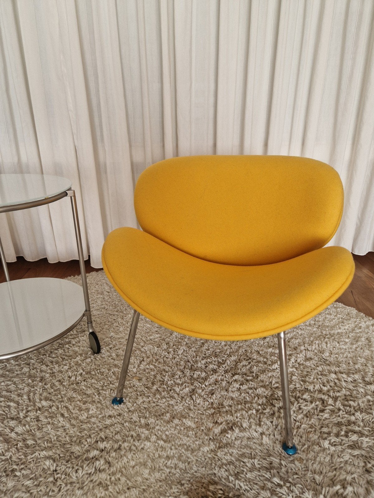 Prachtige gele fauteuil – Model 'Orange Slice' (Replica), Ophalen, 75 tot 100 cm, Stof, 50 tot 75 cm