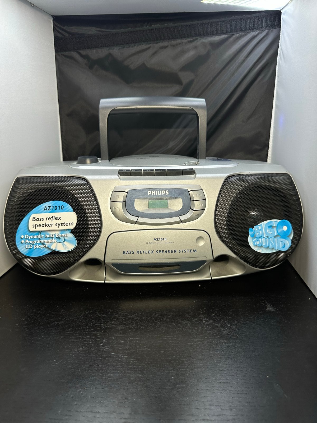 Philips AZ1010 Boombox CD Radio Cassette Recorder - Werkt pe, Audio, Tv en Foto, Cd-spelers, Gebruikt, Philips, Draagbaar, Verzenden